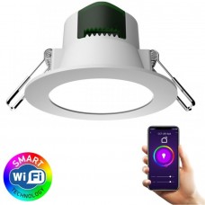 Φωτιστικό LED Στρογγυλό Χωνευτό 7W 230V 630lm CCT Dimmable IP44 Smart WiFi 6510